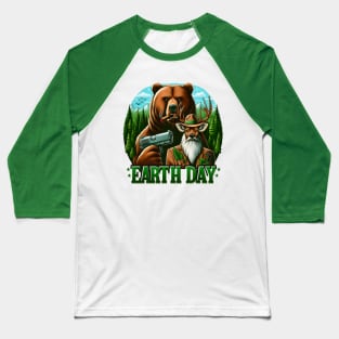 Armed Bear Standoff Baseball T-Shirt